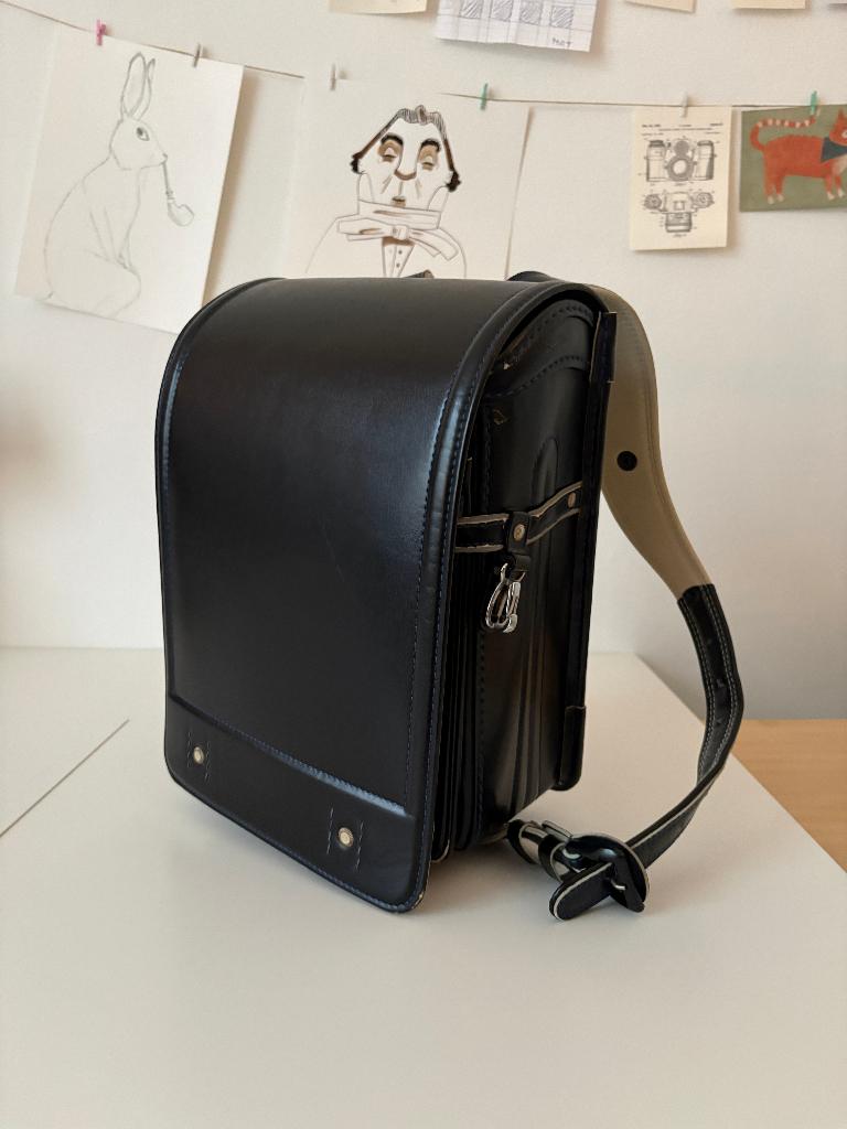 Vintage japanse rugzak schoolrugzak, Cuir, Enlèvement ou Envoi, 30 à 40 cm, Moins de 30 cm