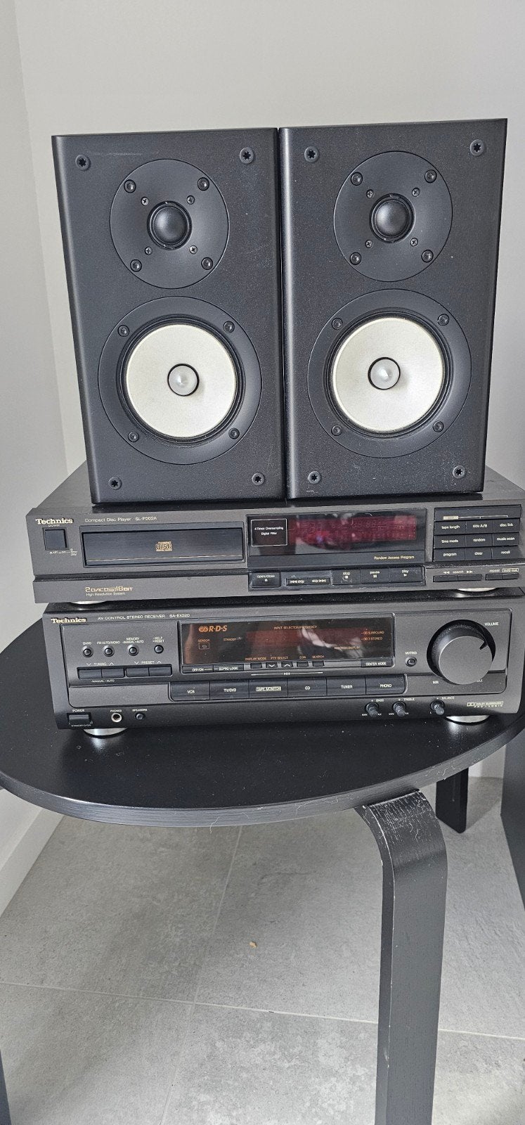 Technics versterker,cd speler,onkyo d145 speaker, Ophalen