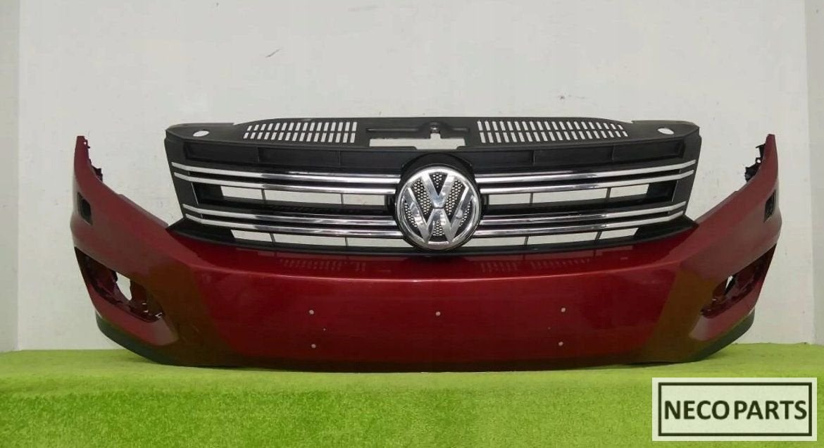 VW TIGUAN 1 FACELIFT CROSS GRILL 11-14 VOORBUMPER LEVERBAAR!, Gebruikt, -, Volkswagen, -