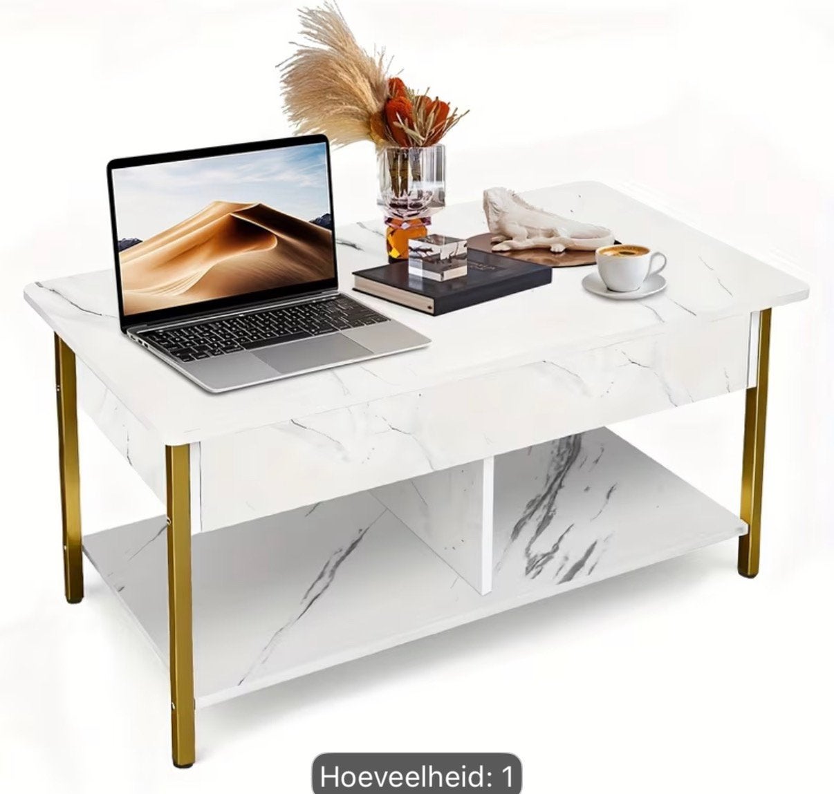Koffietafel met opbergruimte, Ophalen, Zo goed als nieuw