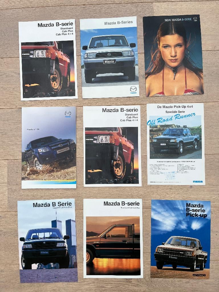 BROCHURES DE LA SÉRIE MAZDA B, Livres, Autos | Brochures & Magazines, Enlèvement ou Envoi, Utilisé, Mazda