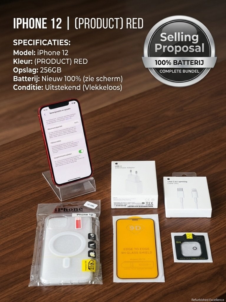 iPhone 12 rouge 256 Go **Avec batterie neuve**, Télécoms, Téléphonie mobile | Apple iPhone, Comme neuf, Enlèvement, IPhone 12