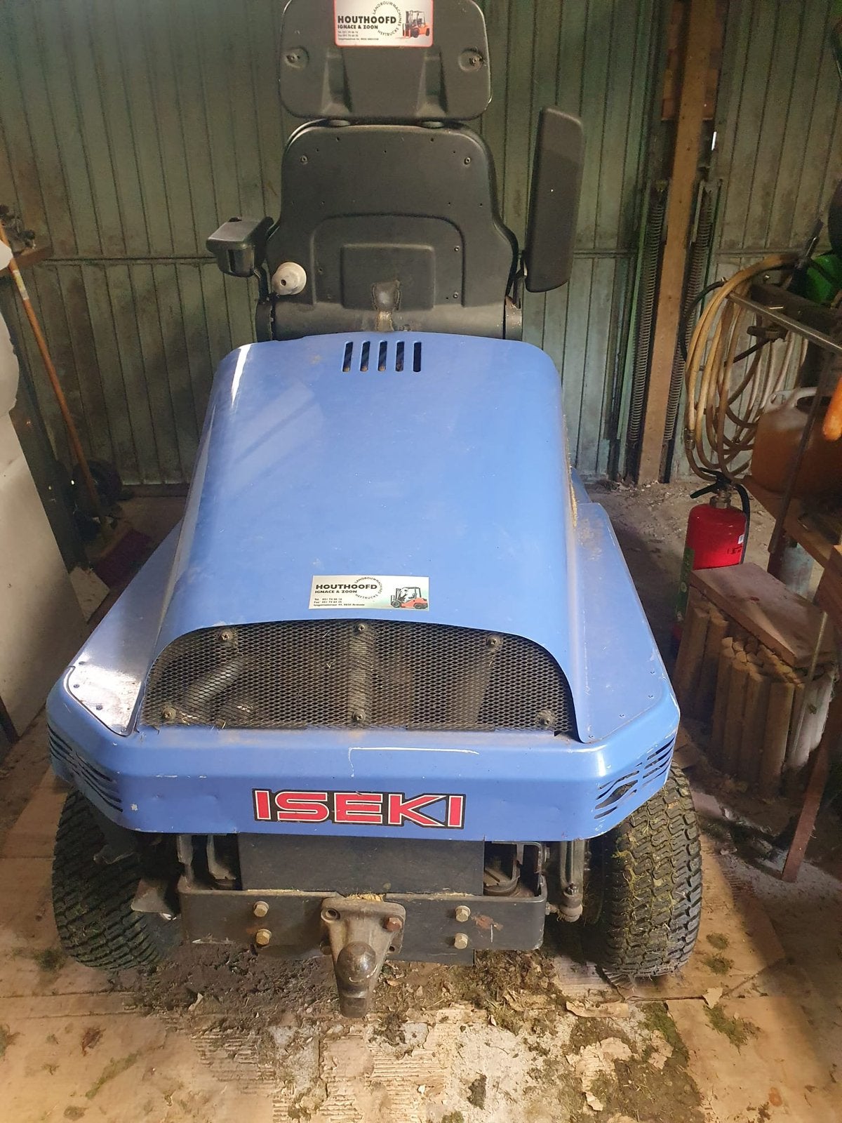 Iseki frontmaaier met kapot maaidek te koop, Tuin en Terras, Ophalen, Gebruikt, Elektrische starter, 120 cm of meer