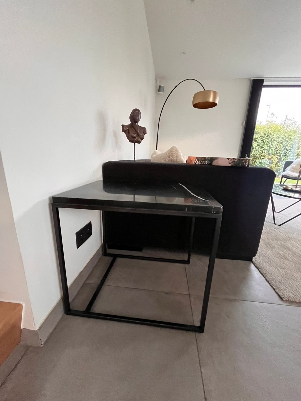 Table d'appoint en marbre meublée, Moins de 55 cm, 45 à 60 cm, Enlèvement, Utilisé