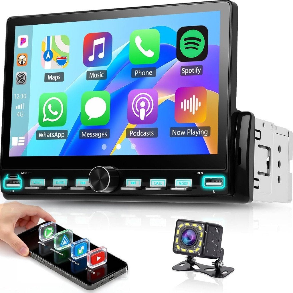 (27) Autoradio 1 DIN CarPlay, Autos : Divers, Enlèvement ou Envoi, Neuf