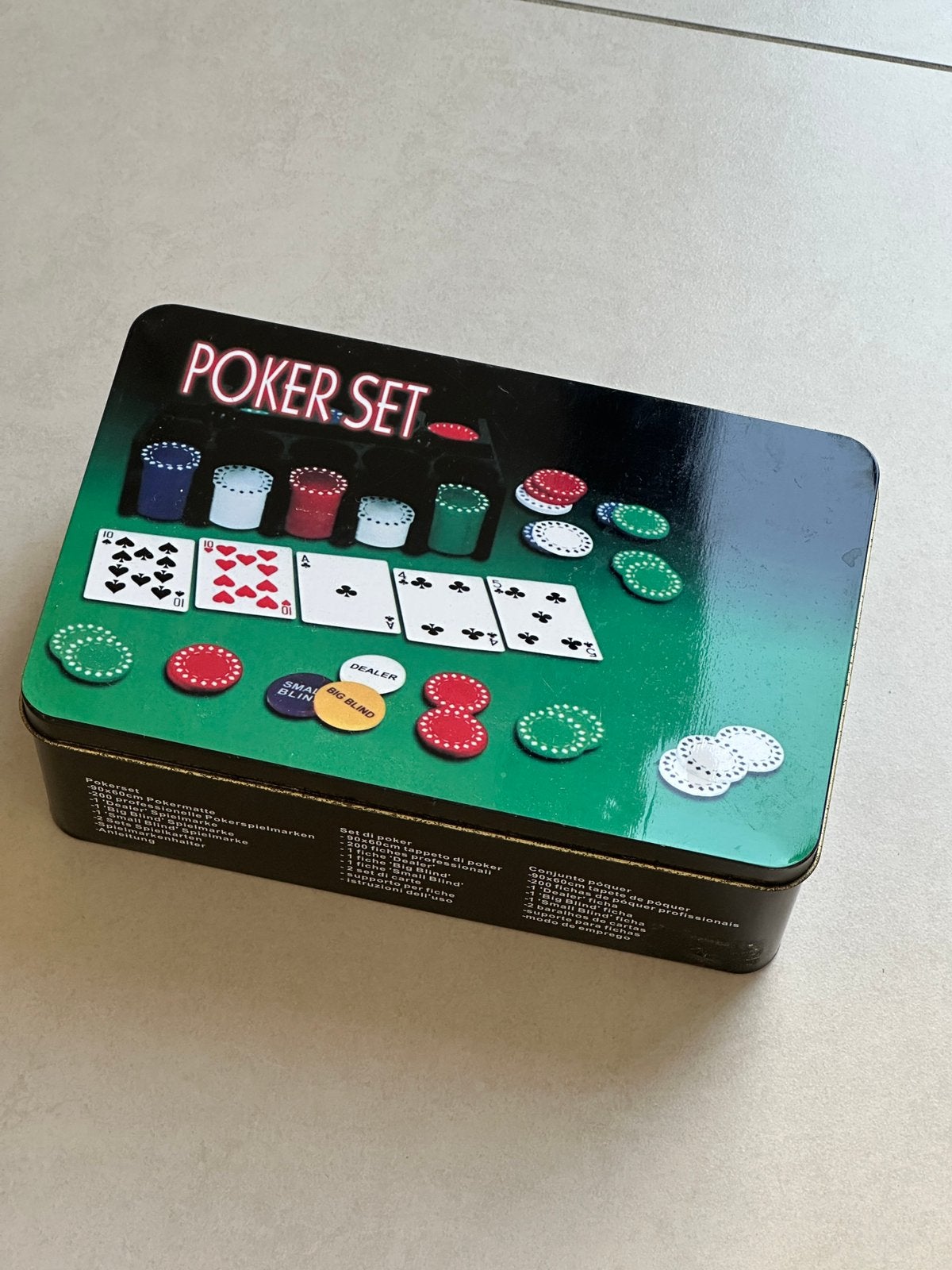 Poker set, Hobby en Vrije tijd, Gezelschapsspellen | Kaartspellen, Ophalen, Zo goed als nieuw