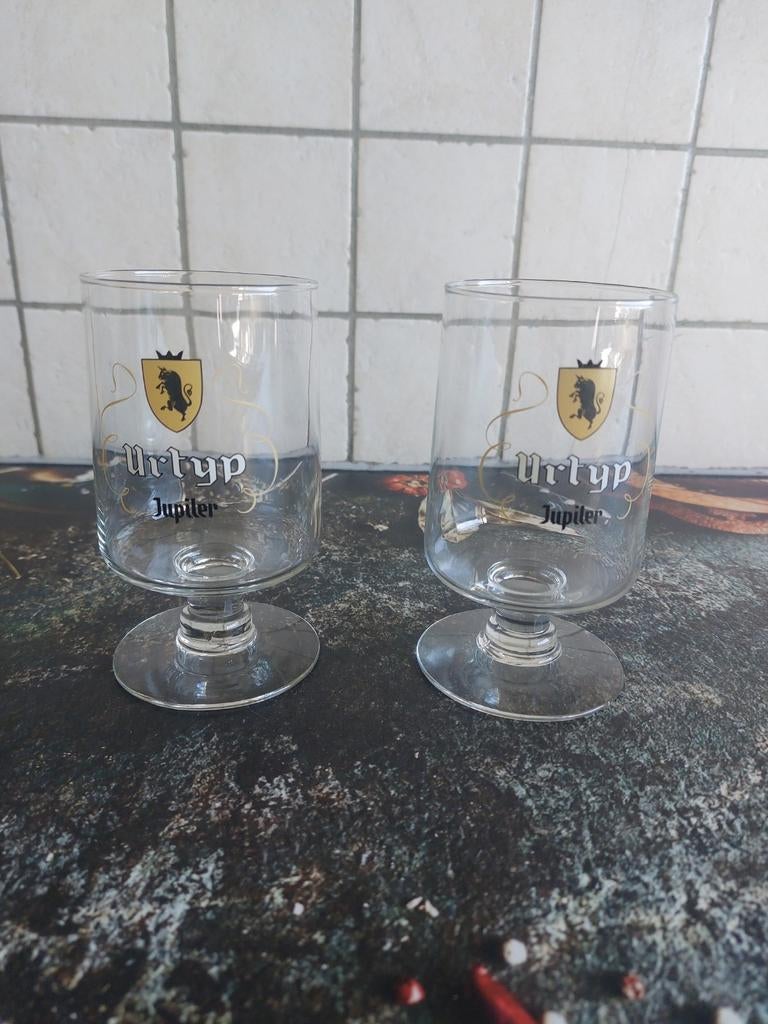 Jupiler oude glazen Urtyp, Verzamelen, Ophalen of Verzenden, Nieuw, Bierglas