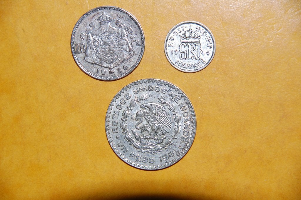 Zilver België ; Great Britain ; Mexico, Zilver, Zilver, Verzenden, Setje
