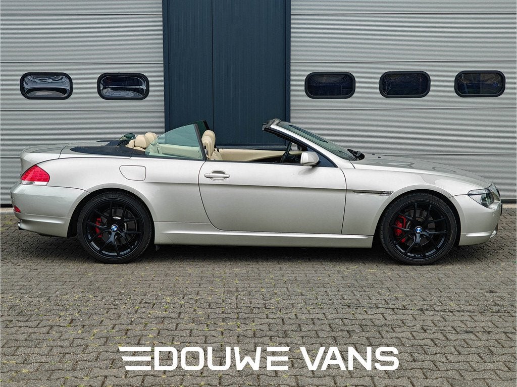 BMW 6 Serie 650 CI 6-serie 650i Cabrio 4.8 V8 367PK Youngtim, Autos, Cuir, Argent ou Gris, Achat, Entreprise