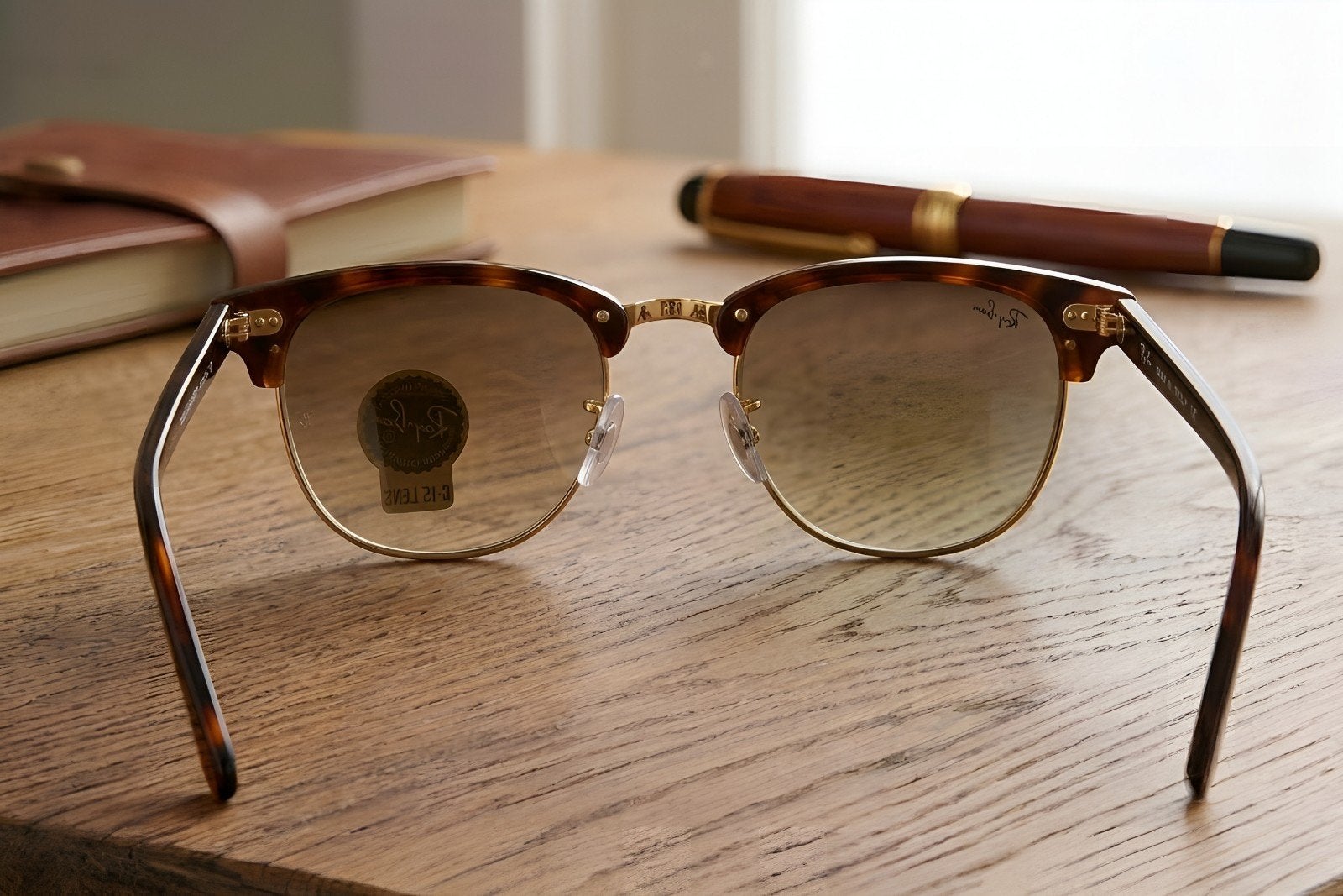 Ray-Ban Clubmaster zonnebril (Havana/Goud, G-15), Nieuw, Zonnebril, Bruin, Nieuw, Ophalen of Verzenden