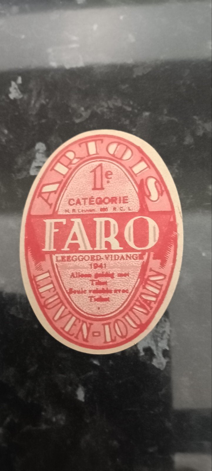 oud bieretiket faro br Artois LEUVEN, Collections, Enlèvement ou Envoi
