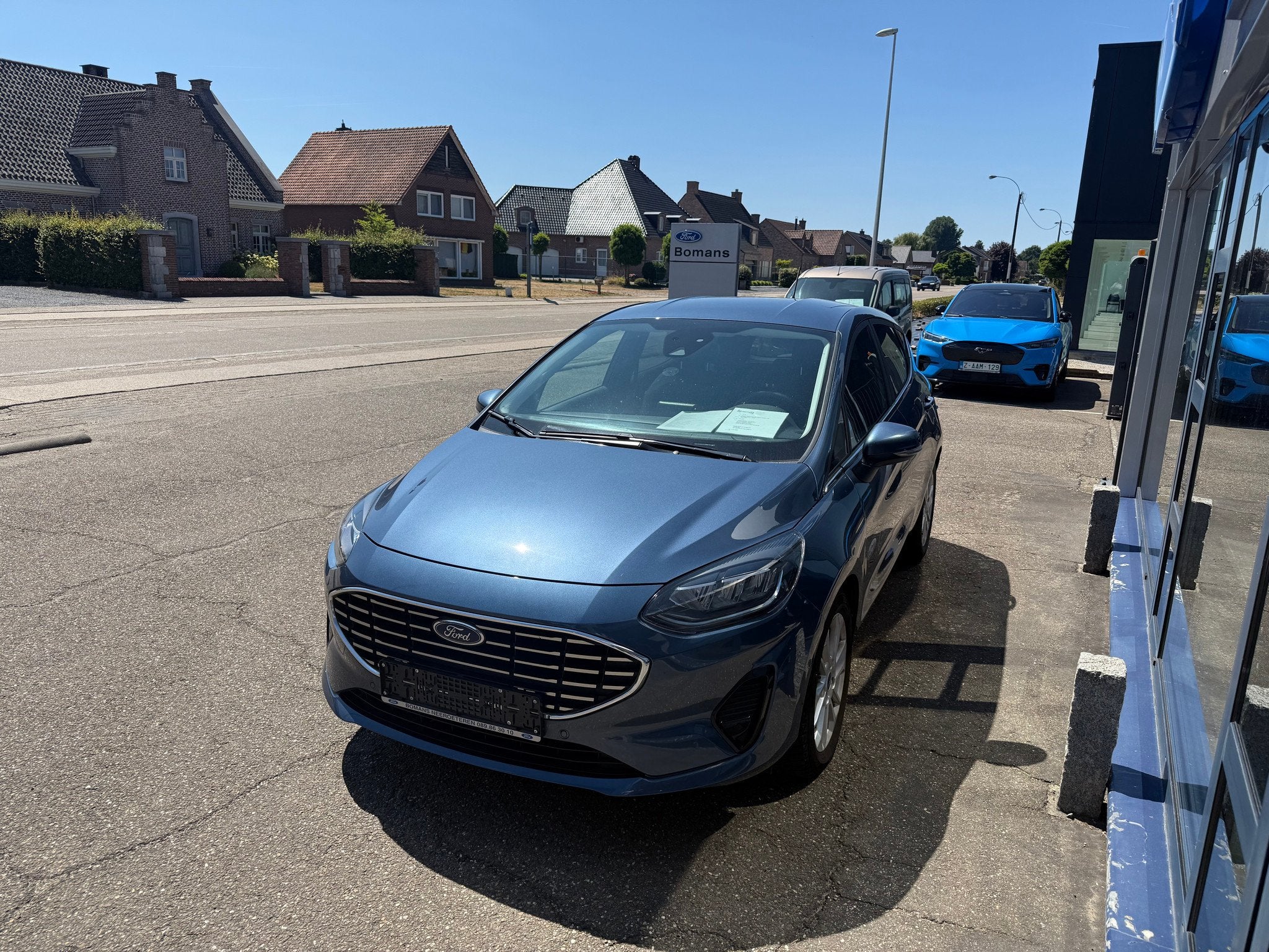 Ford Fiesta Titanium 1.0I MHEV 125PK VERLENGAR 02/29 100.000, Auto's, Voorwielaandrijving, Stof, Gebruikt, Blauw