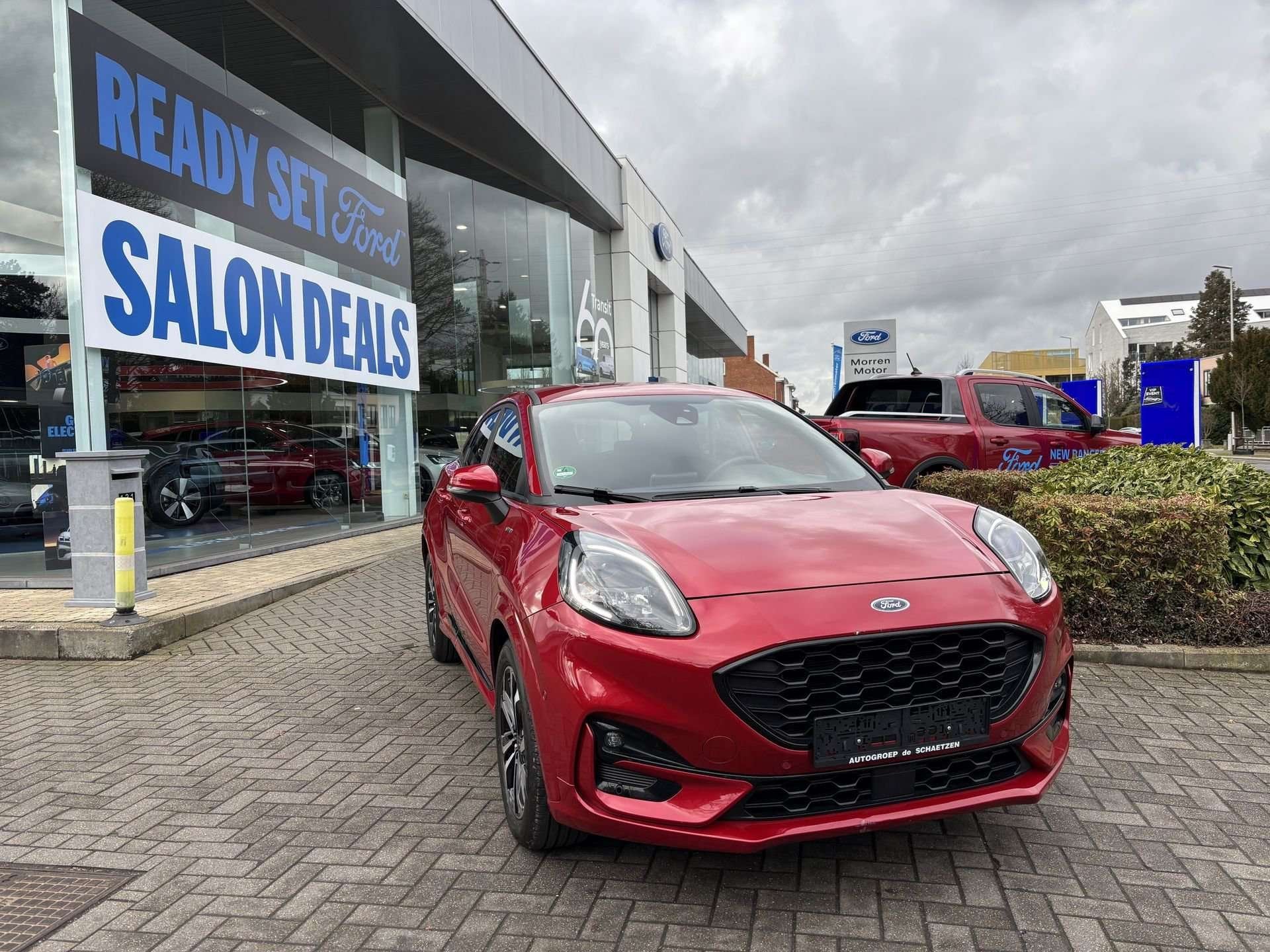 Ford Puma ST-LINE Ecoboost 1.0MHEV 125PK A7 OC3532 *15950*, Autos, Ford, Rouge, Achat, 129 g/km, Capteur de stationnement