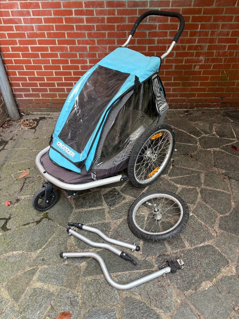 Remorque à vélo et jogger Croozer Kid pour 1 (3-en-1), Vélos & Vélomoteurs, Pliable, 20 à 40 kg, Enlèvement, Utilisé