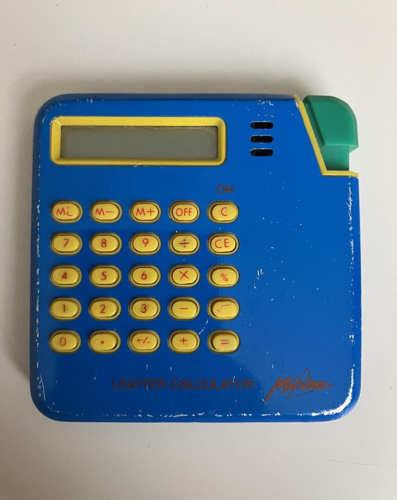 calculatrice briquet vintage 80, Divers, Enlèvement ou Envoi, Utilisé