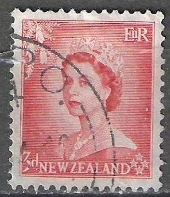 Nieuw Zeeland 1956/1959 - Yvert 354A - Elisabeth II (ST), Postzegels en Munten, Postzegels | Oceanië, Verzenden, Gestempeld