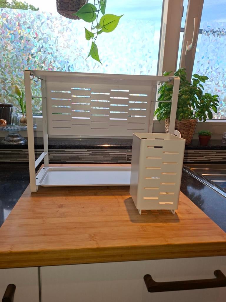 keukenrekje met bestekbakje Avsteg Ikea, Ophalen, Wit