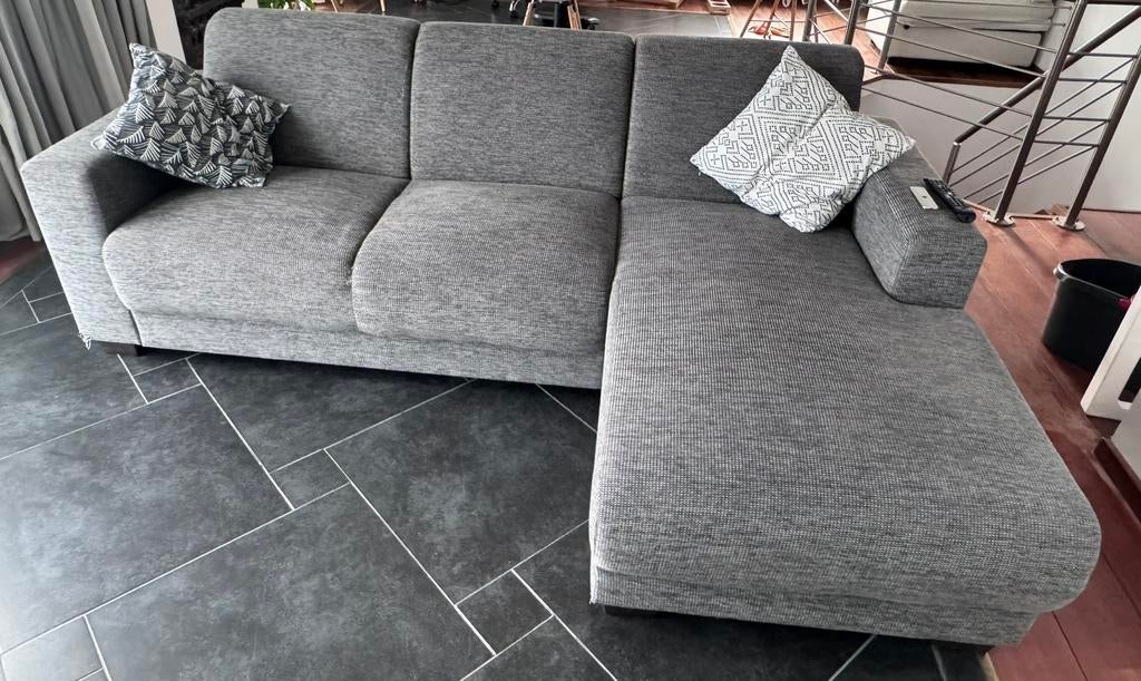 Fauteuil meridienne 3 places tissu, Enlèvement, Comme neuf