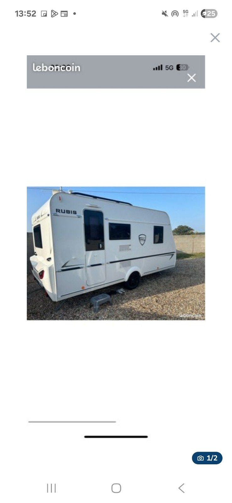 Rubis caravane, Caravanes & Camping, Caravanes, Particulier, Grand lit, Lit fixe, Douche, Enlèvement