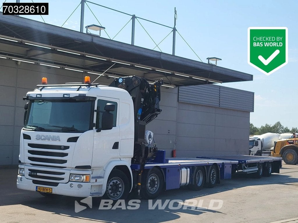 Scania G G410 8X2 NL-Combi EFFER 525/6S Crane Full Air suspe, Auto's, Automaat, Stof, Euro 6, Scania