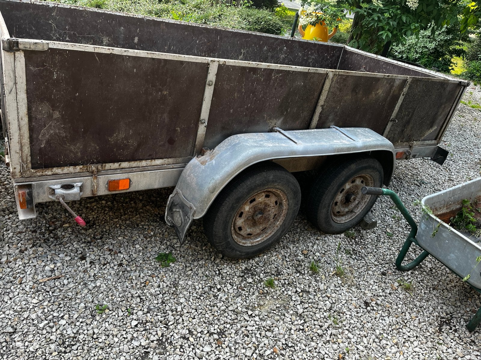 Dubbelassige aanhangwagen (3m), Auto diversen, Aanhangers en Bagagewagens, Ophalen, Zo goed als nieuw