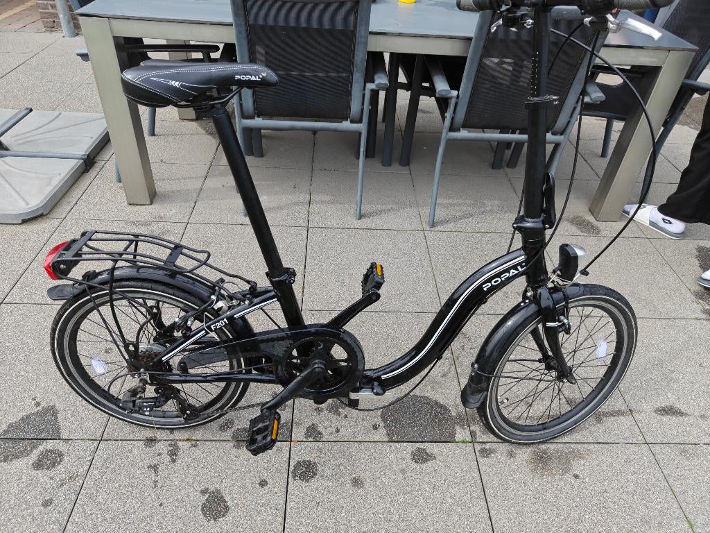 Vouwfiets Popal Subway F201 (Glans zwart), Fietsen en Brommers, 20 inch of meer, Versnellingen, Zo goed als nieuw, Totaal opvouwbaar