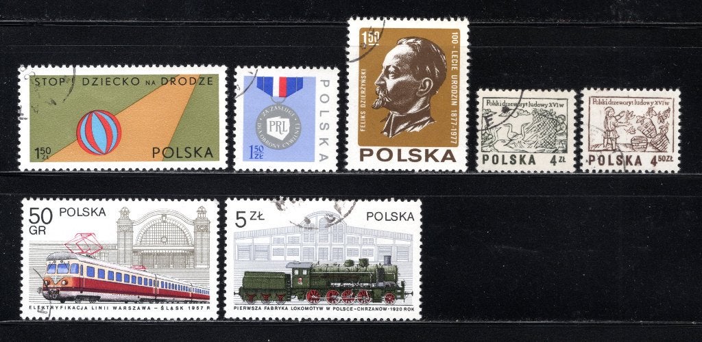 POLEN Lot 1977 gestempeld, Verzenden, Polen, Gestempeld
