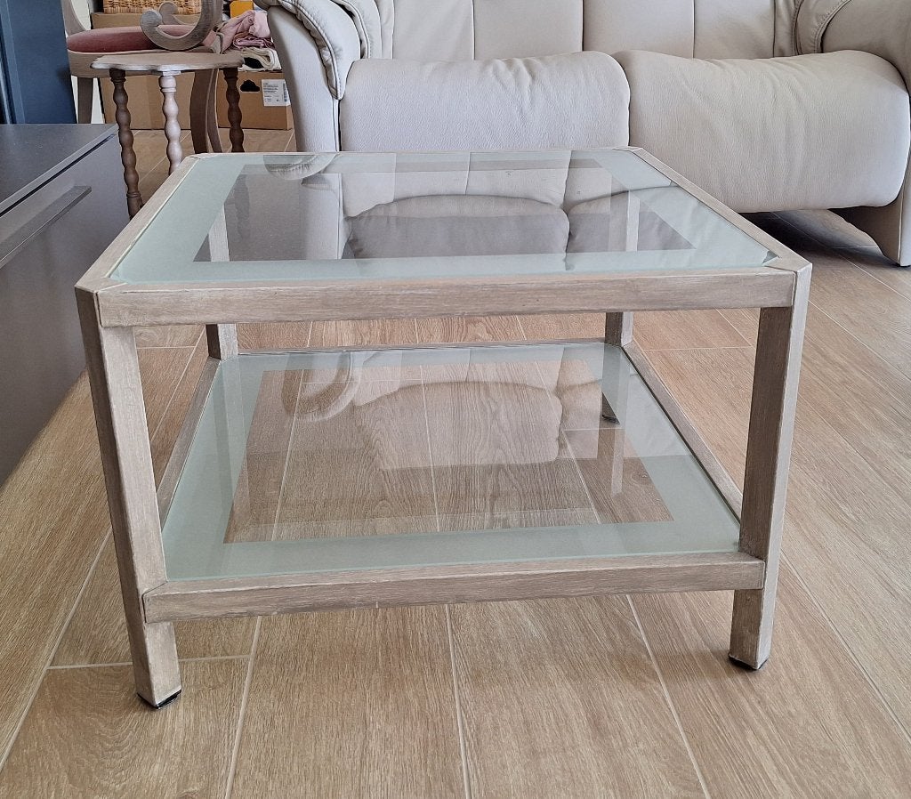 table de salon, Maison & Meubles, 50 à 100 cm, Carré, Enlèvement, Utilisé