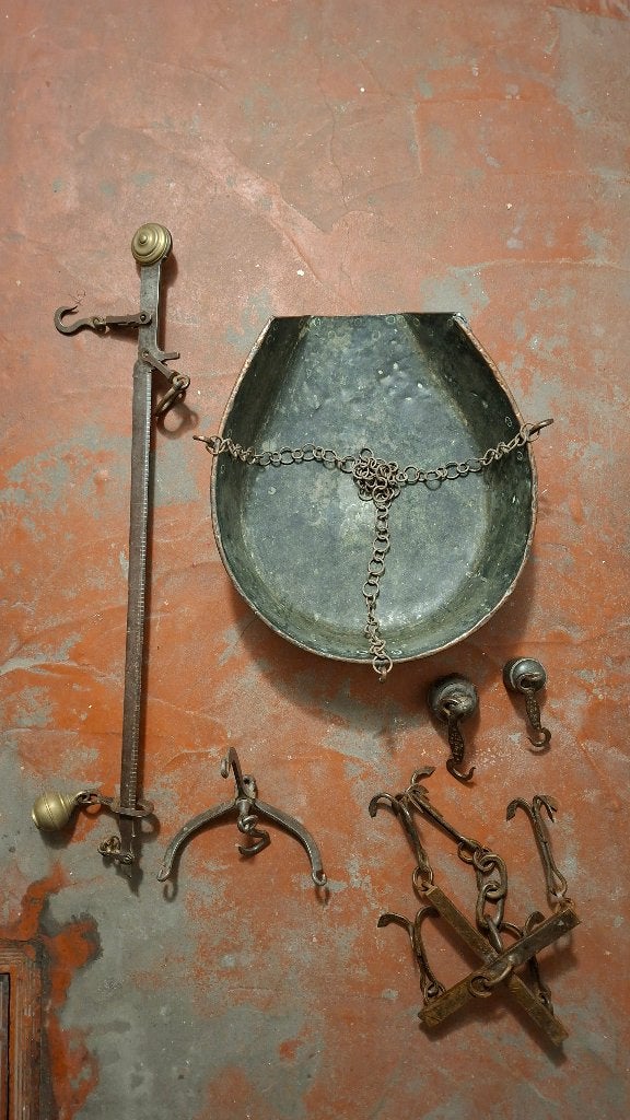 Ancienne Balance Romaine (Stadera) Italienne - Cuivre, Enlèvement, Cuivre
