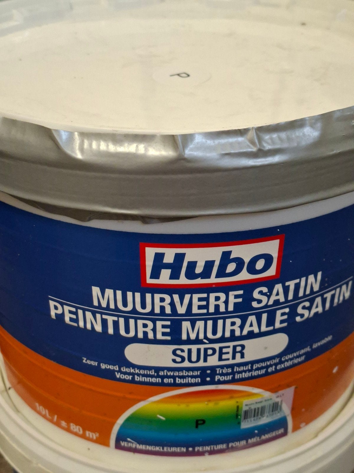 muurverf 9010 van hubo, Neuf, 10 à 15 litres, Enlèvement, Peinture