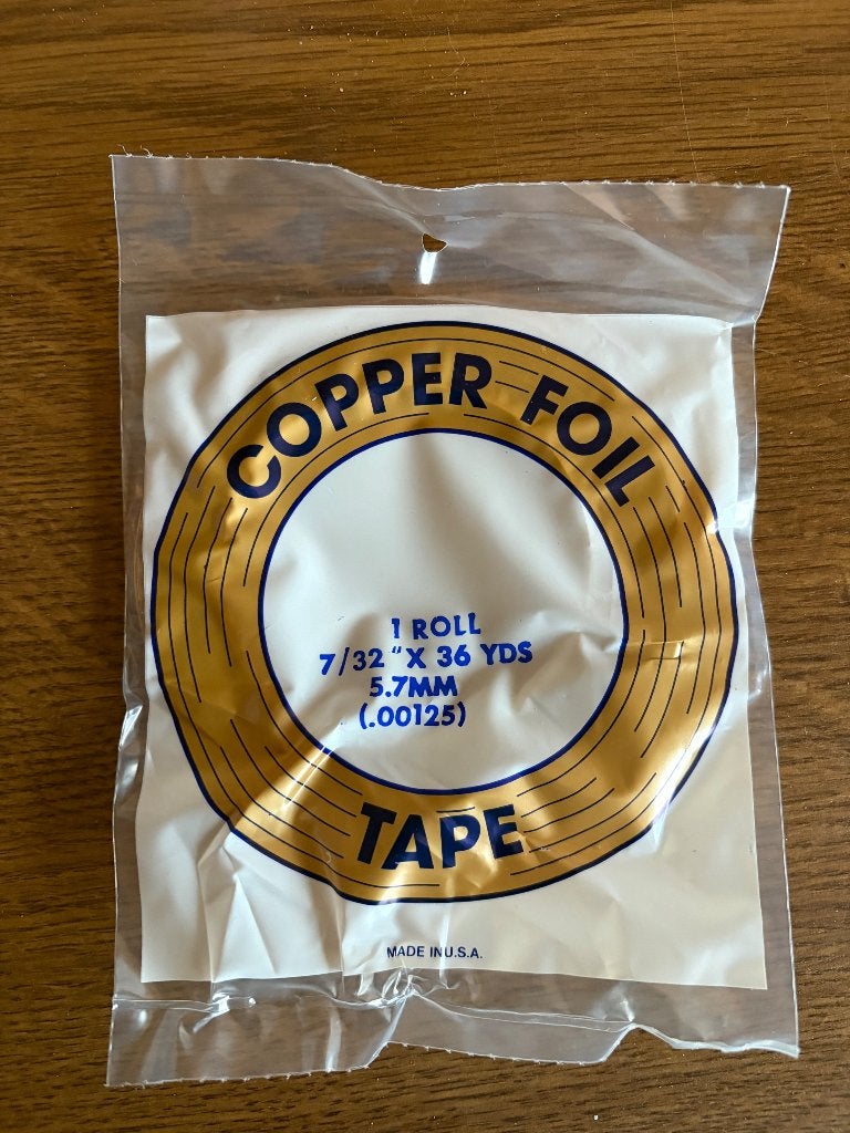 34x Copper Foil Tape 7/32” 5,7mm – Tiffany / Glas-in-lood, Hobby en Vrije tijd, Knutselen, Overige thema's, Nieuw, Ophalen of Verzenden