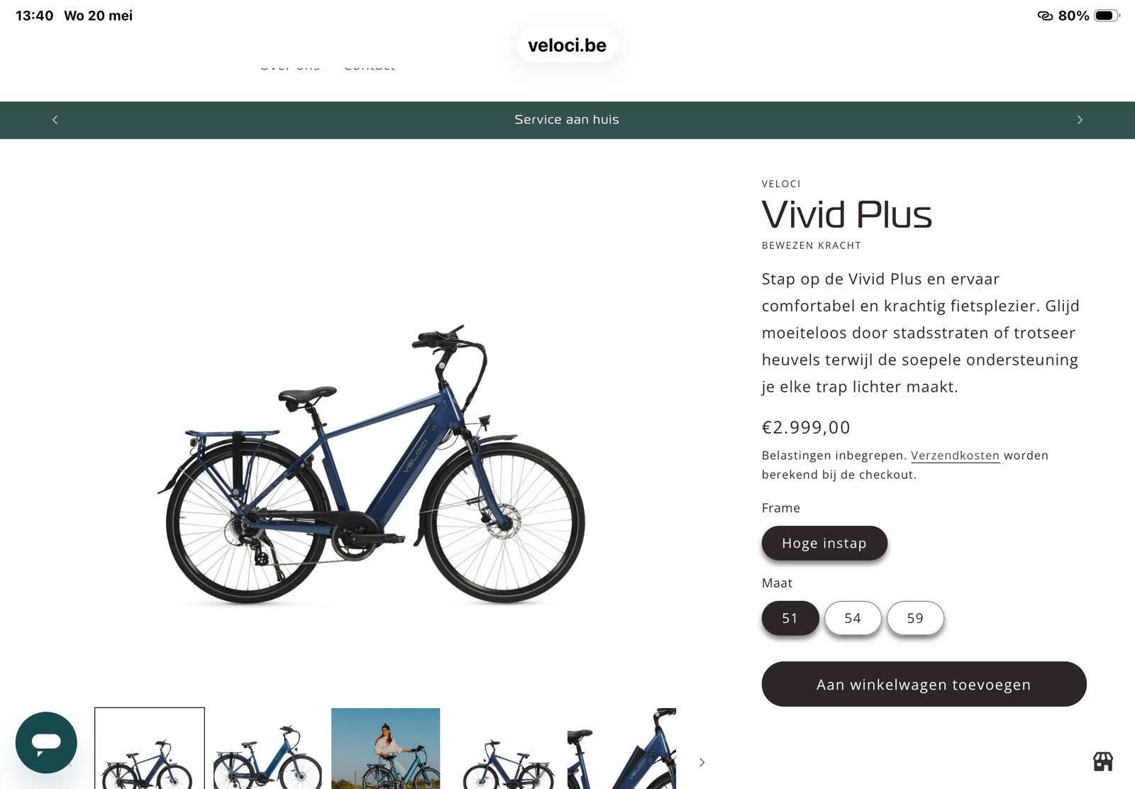 Veloci electrische herenfiets,large,slechts 200 km, Fietsen en Brommers, Ophalen, Zo goed als nieuw
