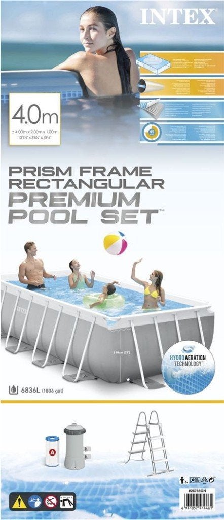 Intex zwembad 400 x 200 x 100cm, Tuin en Terras, Ophalen, Gebruikt, 200 tot 300 cm, 80 tot 120 cm