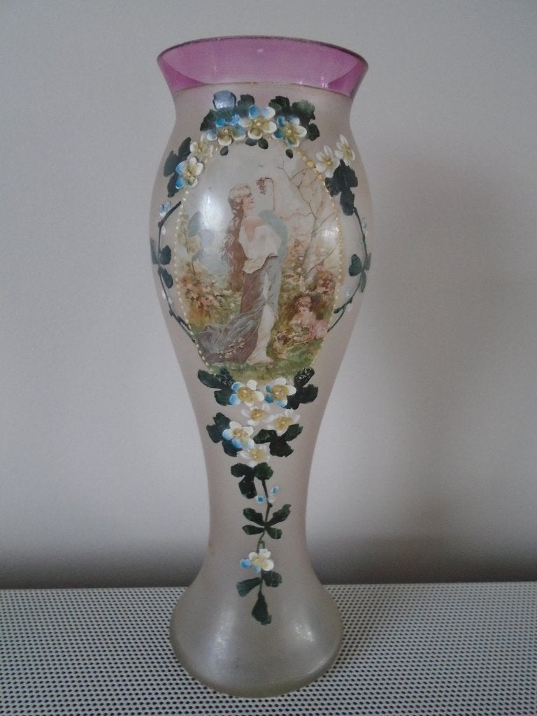 Vaas opaline 32cm, Ophalen of Verzenden