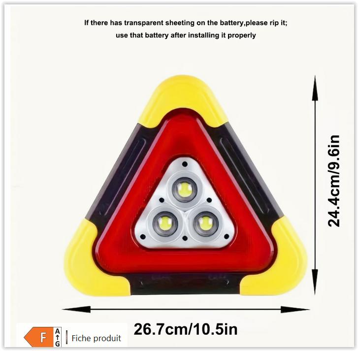 Lampe d'Urgence Triangulaire Solaire et Rechargeable par USB, Enlèvement ou Envoi, Neuf, Énergie solaire