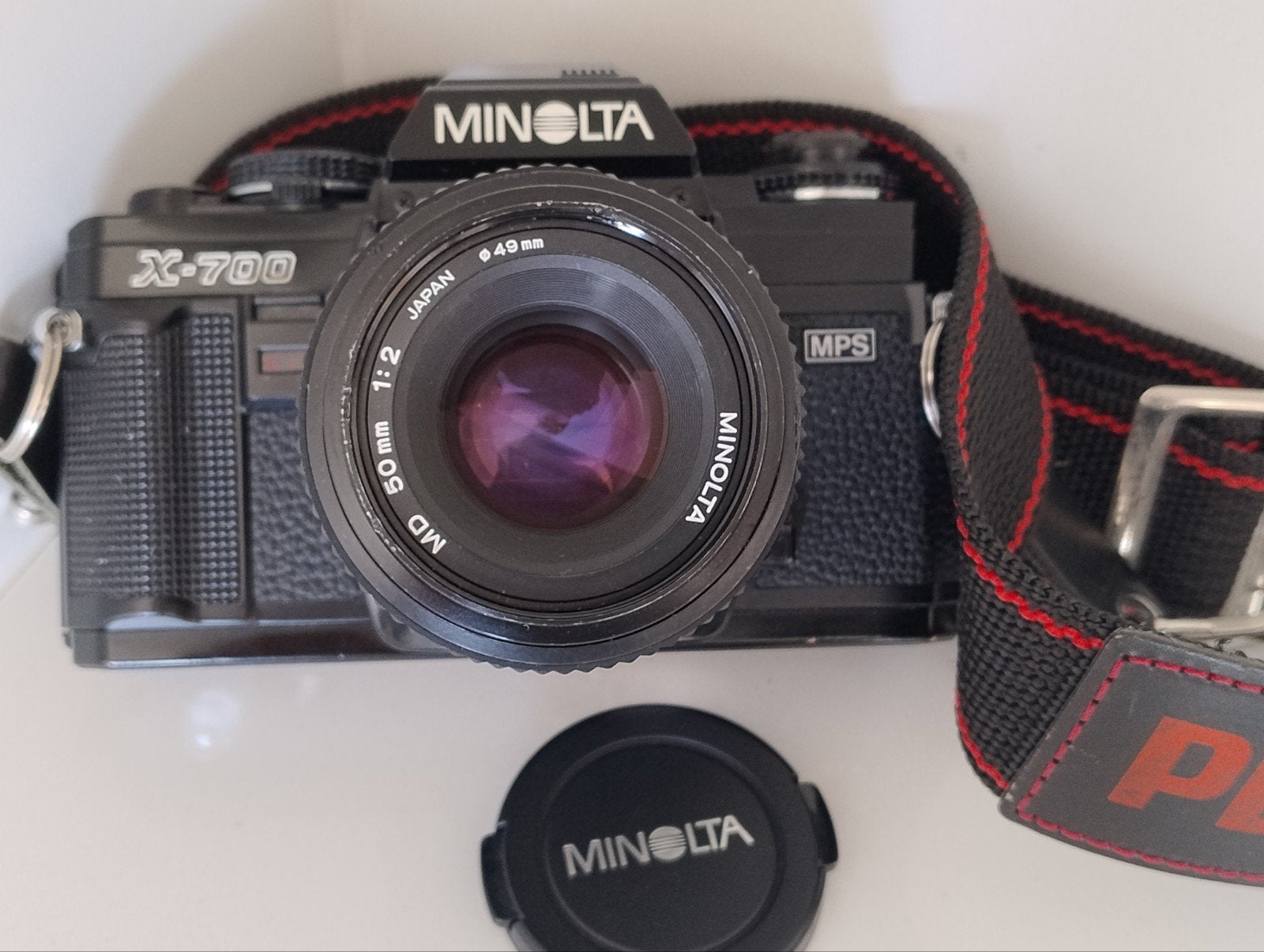 Caméra Minolta X700 avec Minolta MD 50 mm 1:2 + Vivitar, Enlèvement ou Envoi, Utilisé, Reflex miroir, Minolta