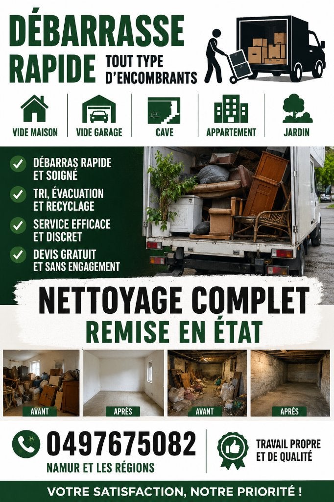 Vide maison vide encombrants nettoyage, Diversen, Rommelmarktspullen, Ophalen
