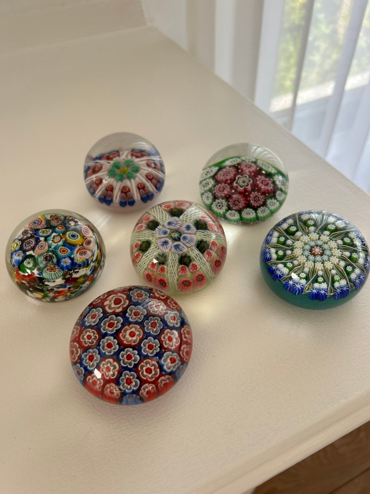 Papiergewicht - Presse-papier, Murano decoratief millefiori, Ophalen, Zo goed als nieuw