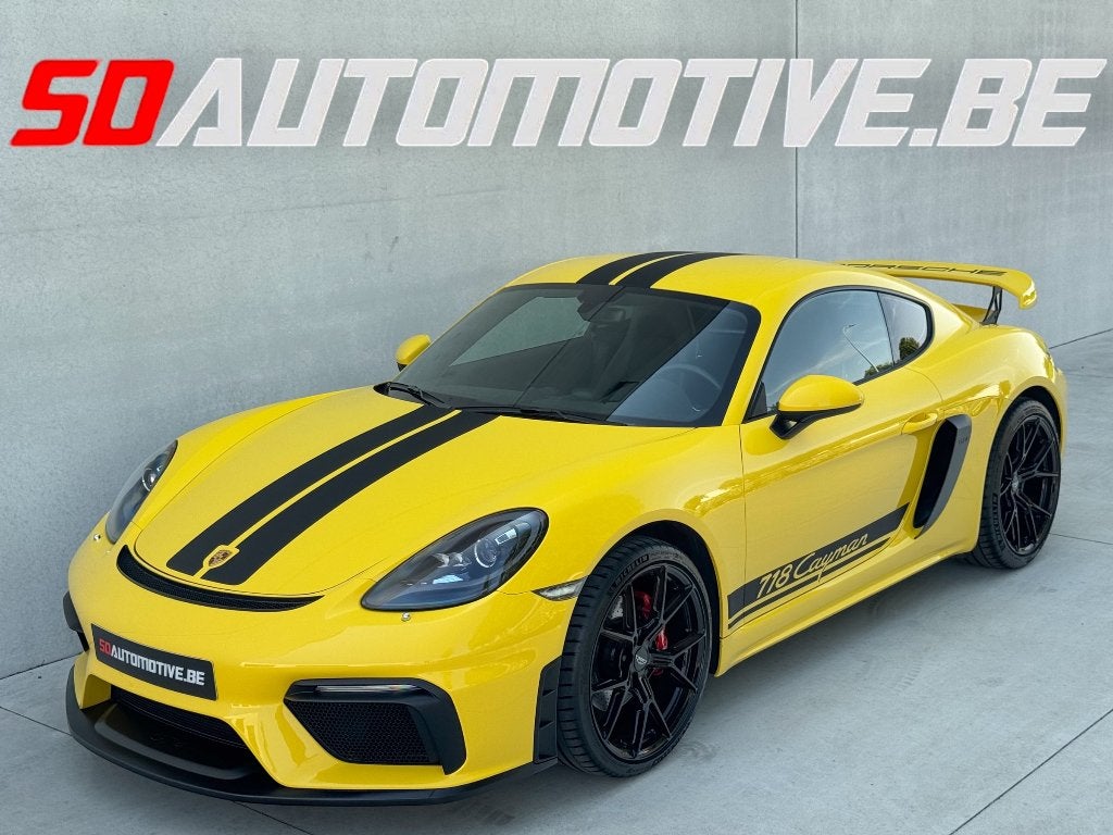 Porsche 718 Cayman GT4 / TECHART KIT, Auto's, Porsche, Automaat, 4 cilinders, Geel, Start-stop-systeem