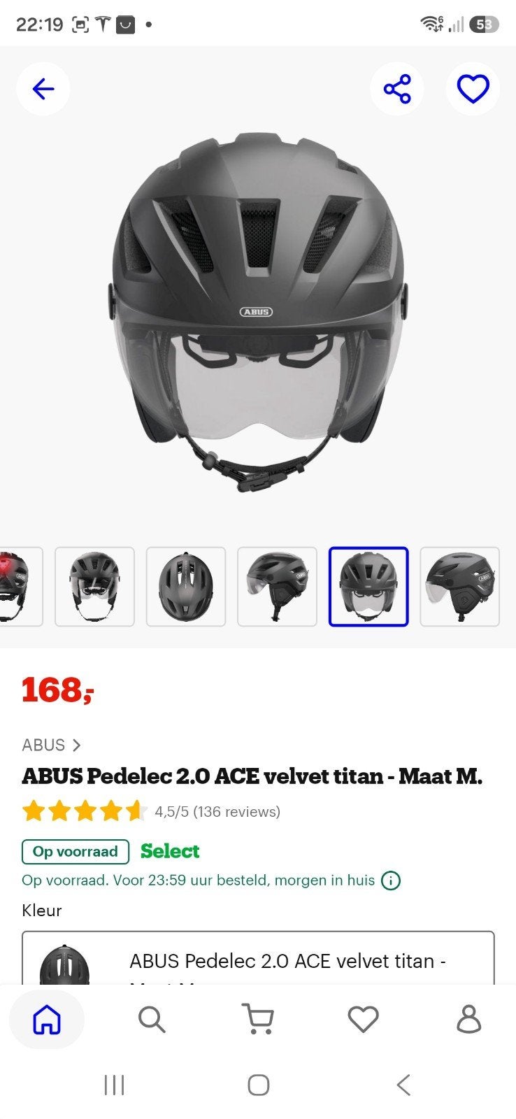 Zo goed als nieuwe kwalitatieve helm., Ophalen, M