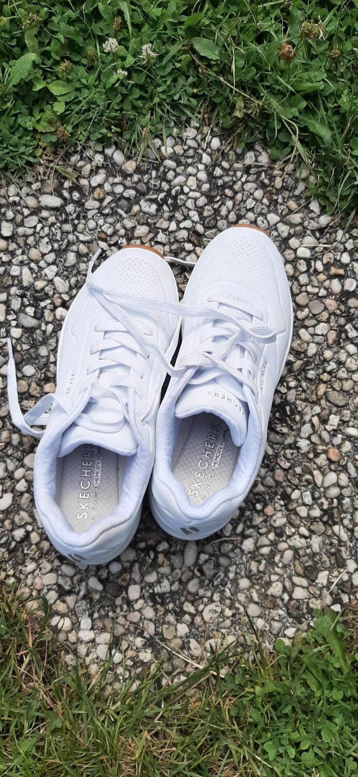 Chaussures blanches Skechers taille 37, peu utilisées, Enlèvement ou Envoi, Chaussures, Fille, Comme neuf