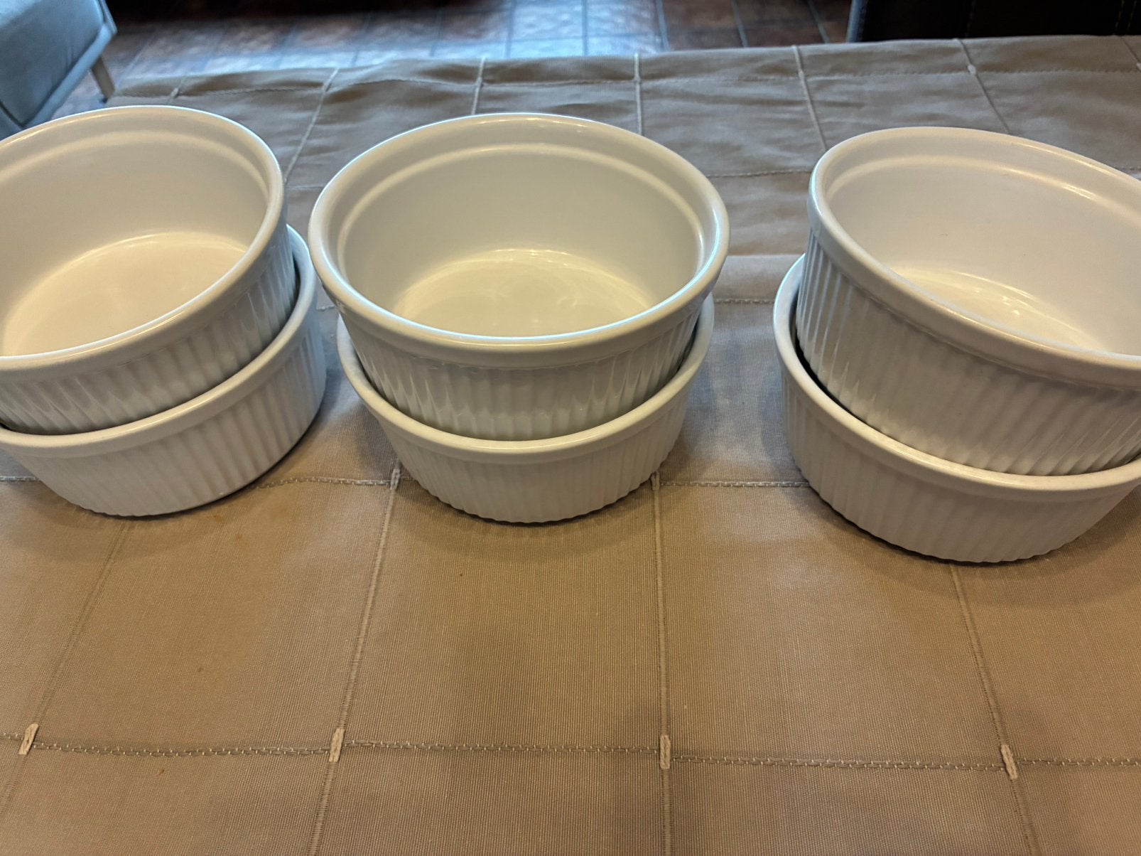 6 kleine ovenschotels, Ophalen, Gebruikt