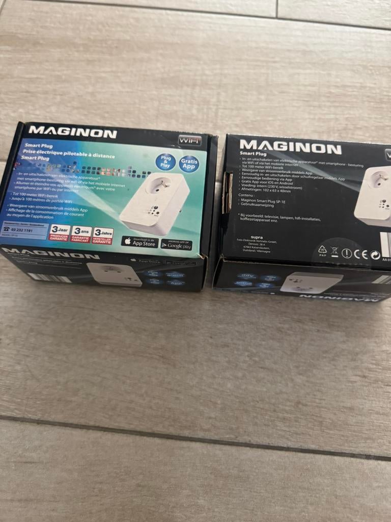 2x Maginon Smart Plug – WiFi stopcontact – Nieuw in doos, Computers en Software, Ophalen of Verzenden, Zo goed als nieuw