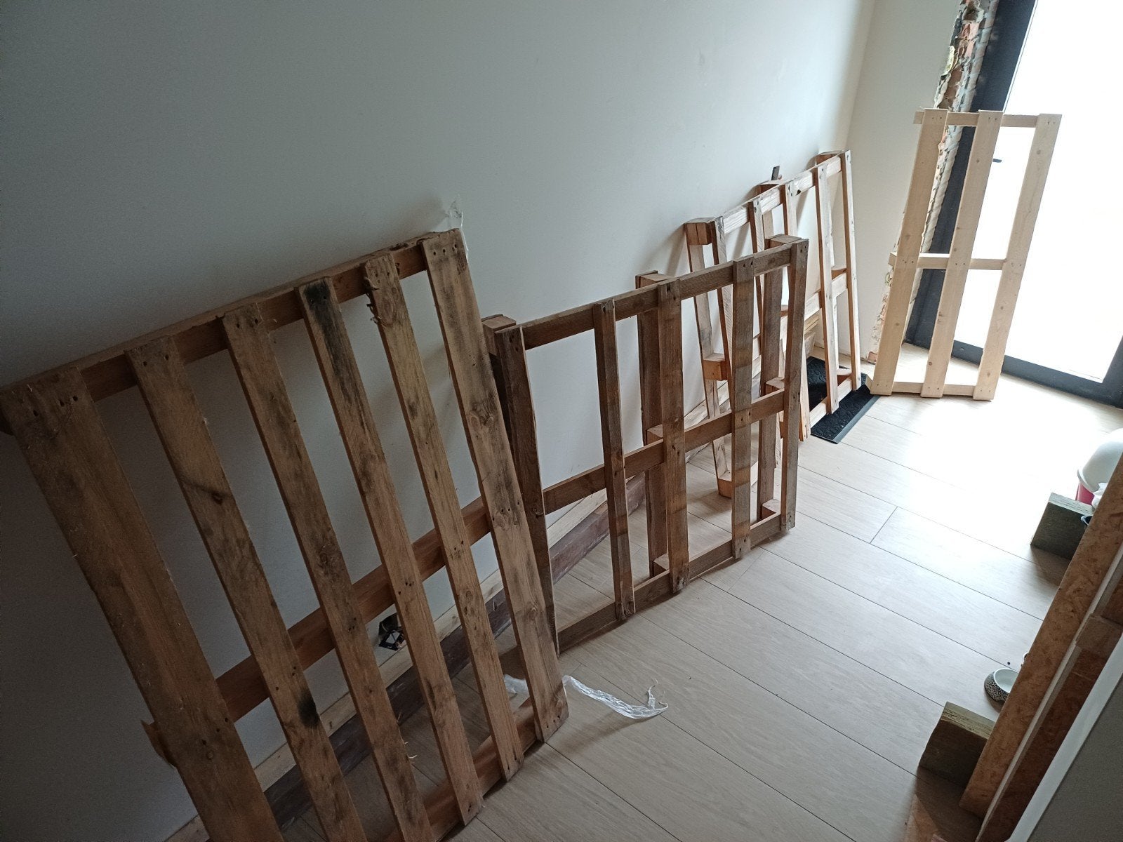 4 gratis palletten, Doe-het-zelf en Bouw, Hout en Planken, Ophalen