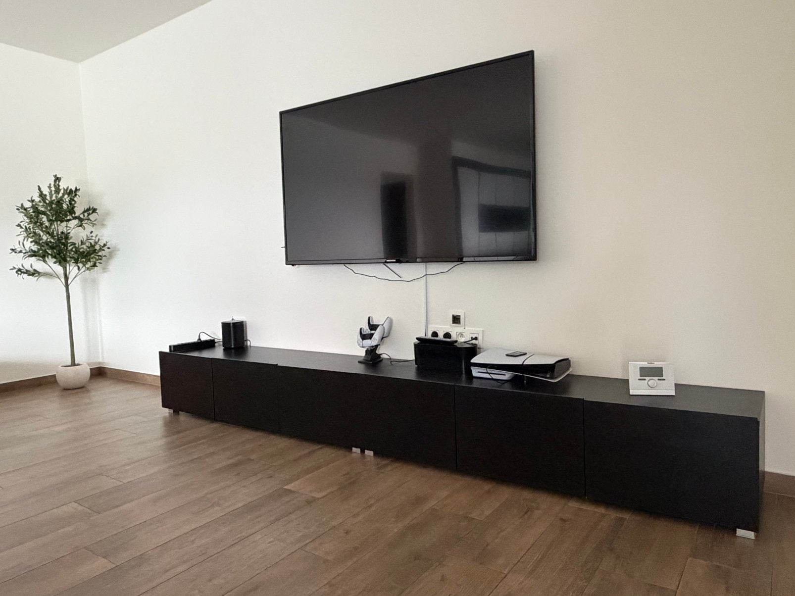 Zwarte tv-kast, Ophalen, Zo goed als nieuw, 200 cm of meer, Minder dan 100 cm