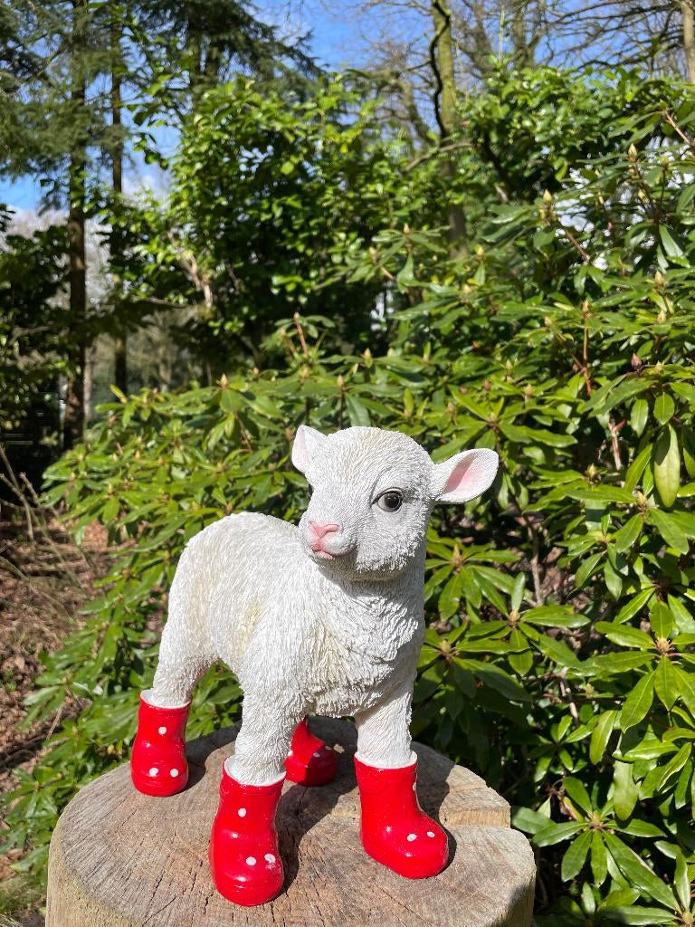 Bottes en agneau, chambre de bébé, rouge, 30cm, Enlèvement ou Envoi, Neuf, Synthétique, Animal