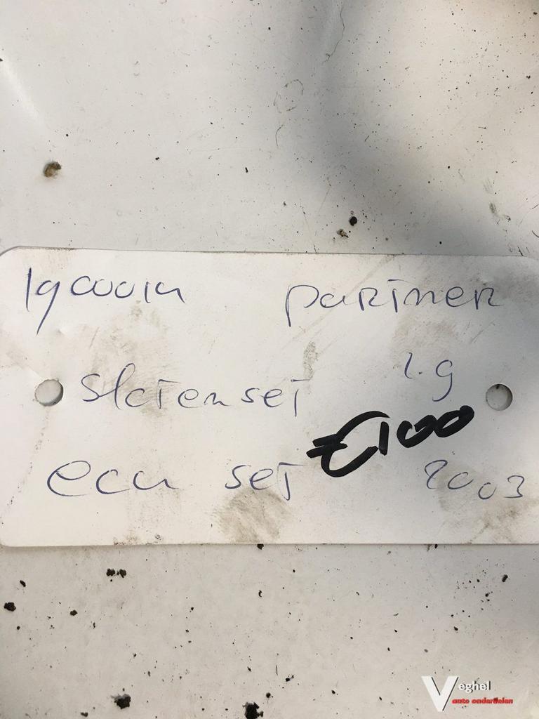 Peugeot Partner 1.9 2003 Contactslot met ECU en sloten, -, Utilisé, -, -