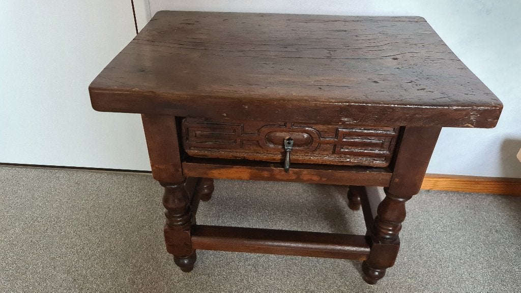 Antiek bijzet tafeltje met schuif, Antiek en Kunst, Ophalen