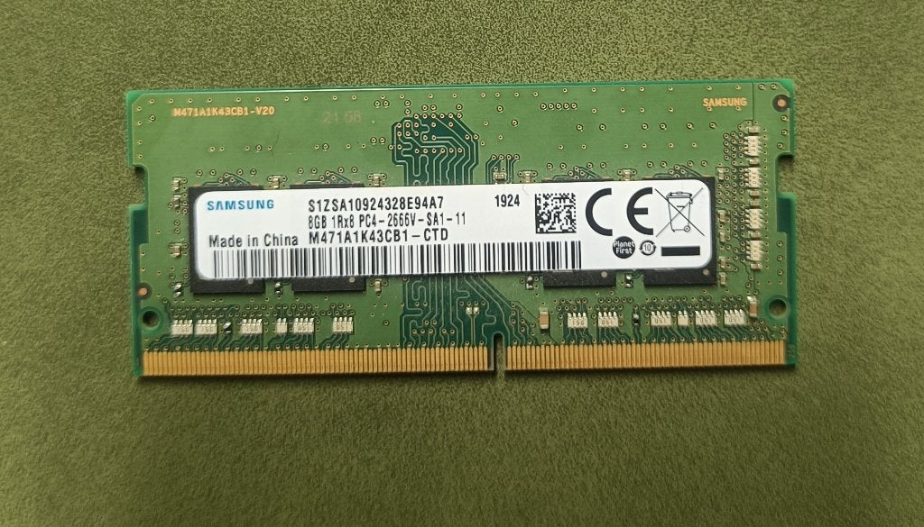 Samsung 8GB DDR4 laptop RAM – 1x8GB – 2666MHz SO-DIMM, Computers en Software, RAM geheugen, Gebruikt, DDR4, 8 GB, Ophalen of Verzenden