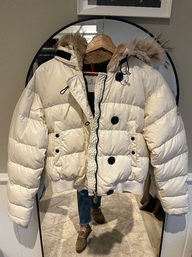 Moncler jas, Moncler, Enlèvement ou Envoi, Beige, Porté